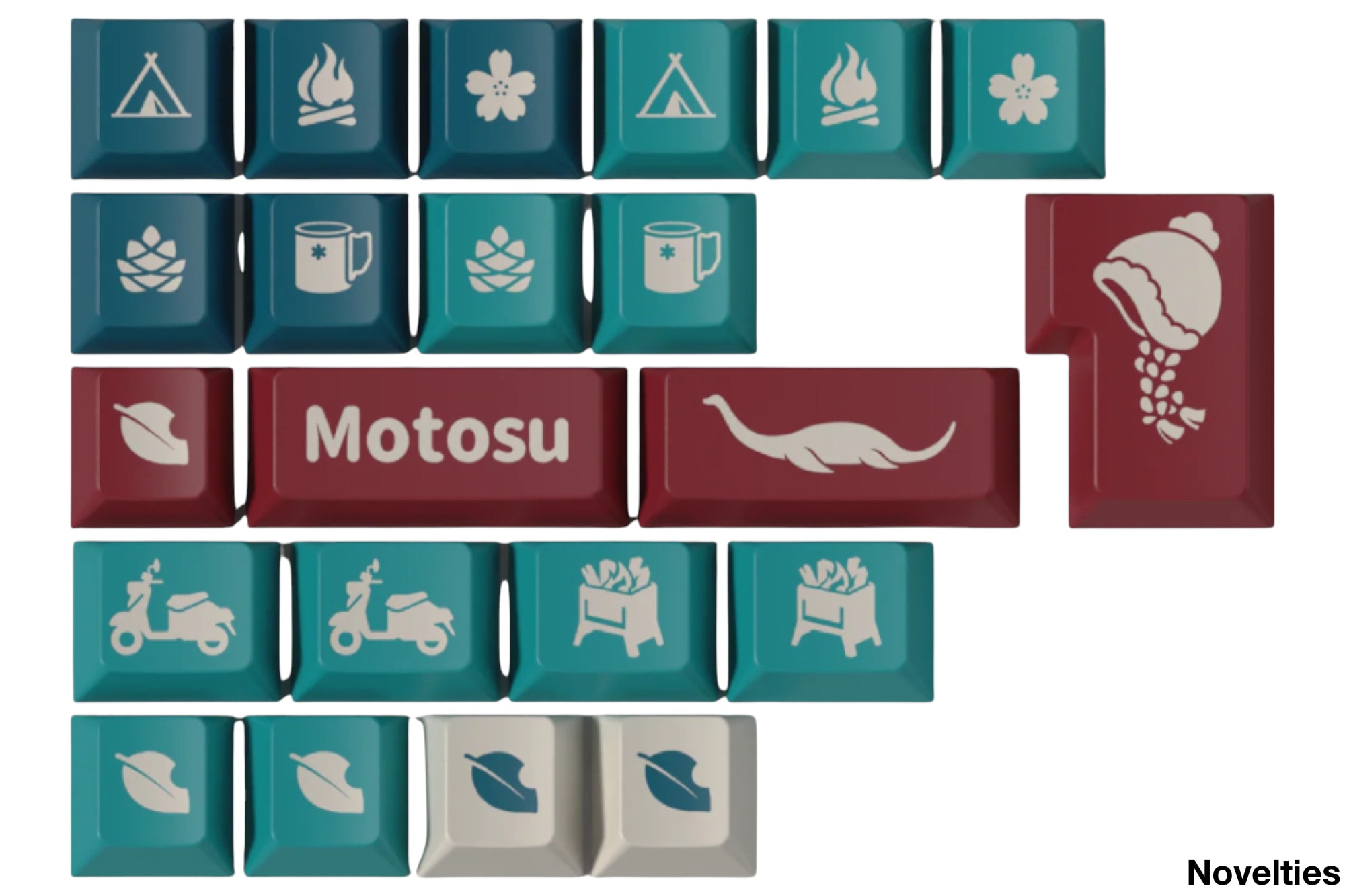 KEYKOBO MOTOSU LAKE R2 キーキャップ Base+Scarf Keykobo Motosu Lake Keycap Kit · Milktooth